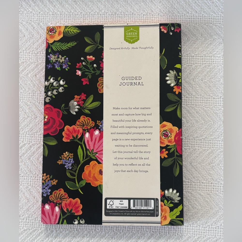 💜My Beautiful Life Guided Journal - Floral Black - Picture 3 of 9